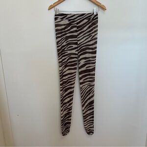 Cynthia Rowley Mesh Zebra Leggings Sheer Size M
